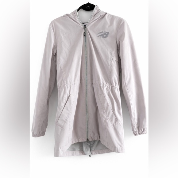 New Balance Jackets & Blazers - New Balance Light Gray/Lilac Zip-Up Jacket
